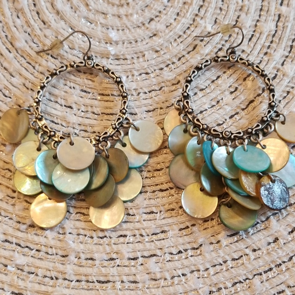 Lia Sophia beaded hoop earrings